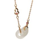 Buddha Stones 925 Sterling Silver Round Jade Luck Prosperity Necklace Chain Pendant Necklaces & Pendants BS 5