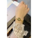 Buddha Stones Round Jade Peace Buckle Gourd Fu Character Auspicious Prosperity Chain Bracelet Bracelet BS 12