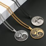 Buddha Stones The Tree of Life Titanium Steel Connection Necklace Pendant Necklaces & Pendants BS 1