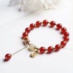 Buddha Stones Natural Red Agate Hetian Jade Fu Character Confidence Charm Bracelet (Extra 30% Off | USE CODE: FS30) Bracelet BS 3