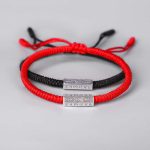 Buddha Stones Om Mani Padme Hum Luck Protection Red String Bracelet Bracelet BS main
