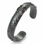 Buddha Stones 999 Sterling Silver 990 Gold Koi Fish Luck Wealth Success Bracelet Bangle Bracelet Bangle BS 7