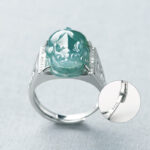 Buddha Stones 925 Sterling Silver Fengshui Wealth Prosperity Jade PiXiu Luck Ring Ring BS 14