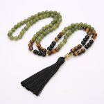 Buddha Stones Tibetan Green Jasper Protection Mala Bracelet Mala Bracelet BS 1