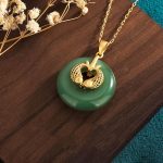Buddha Stones Cyan Jade Koi Fish Luck Necklace Pendant Necklaces & Pendants BS 2