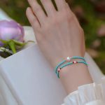 Buddha Stones Turquoise Red Agate Pearl Small Beaded Protection Bracelet Bracelet BS 14