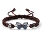 Buddha Stones Butterfly Freedom Love String Charm Bracelet Bracelet BS Brown-Gray Butterfly