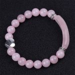 Natural Crystal Beads Unisex Heart Bracelet Bracelet BS 10