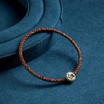 Buddha Stones Handmade 925 Sterling Silver Chinese Zodiac Natal Buddha Protection Colorful Rope Bracelet Bracelet BS 8