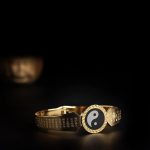 Buddha Stones Yin Yang Lotus Om Mani Padme Hum Mantra Titanium Steel Harmony Bracelet Bangle Bracelet Bangle BS 4