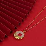 Buddha Stones White Jade Koi Fish Titanium Steel Prosperity Necklace Pendant Necklaces & Pendants BS 3