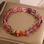 Buddha Stones Natural Super Seven Crystal Red Agate Positivity Bracelet Bracelet BS 2