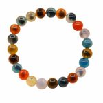 Buddha Stones Colorful Candy Agate Healing Strength Bead Bracelet Bracelet BS 19