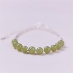 Buddha Stones 925 Sterling Silver Hetian Jade Bead Luck Chain Bracelet Bracelet BS 1