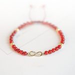 Natural Red Agate Endless Knot Four Leaf Clover Star Confidence String Bracelet Bracelet BS Endless Knot