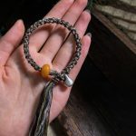 Buddha Stones 990 Sterling Silver Tibetan Handmade Amber Steelyard Weight Wish Protection Bracelet Bracelet BS 6