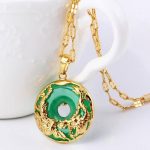 Buddha Stones Natural Jade Prosperity Necklace Necklaces BS 4