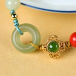 Buddha Stones Natural Cinnabar Jade Blessing Bracelet Bracelet BS 2