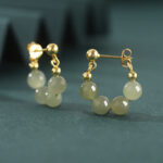 Buddha Stones 925 Sterling Silver Hetian Jade Red Agate Beaded Abundance Earrings Earrings BS 4