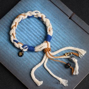 Buddha Stones Tibet Zakiram Goddess of Wealth Thangka Handmade Luck Bracelet Bracelet BS Zakiram Goddess of Wealth Bracelet
