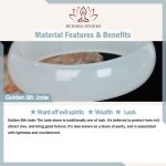 Buddha Stones Natural Golden Silk Jade Wealth Luck Bracelet Bangle Bracelet Bangle BS 15