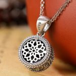 Buddha Stones 925 Sterling Silver Om Mani Padme Hum Lazurite Love Peace Necklace Pendant Necklaces & Pendants BS 4