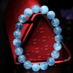 Buddhastoneshop Aquamarine Beads Peace Healing Bracelet Bracelet BS 5