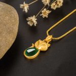 Buddha Stones Green Chalcedony Fox Pattern Courage Necklace Pendant Necklaces & Pendants BS 2
