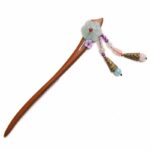 Buddha Stones Red Sandalwood Amethyst Aventurine Protection Hairpin Decoration Hairpin BS 9