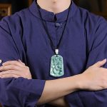Buddha Stones Year Of The Dragon Chinese Zodiac Dragon Travels The World Jade Strength Necklace Pendant Necklaces & Pendants BS 4