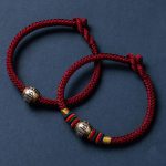 Buddha Stones 925 Sterling Silver Tibet Handmade Om Mani Padme Hum Luck Protection King Kong Knot Braided Bracelet Bracelet BS 17