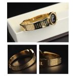 Buddha Stones Yin Yang Lotus Om Mani Padme Hum Mantra Titanium Steel Harmony Bracelet Bangle Bracelet Bangle BS 6