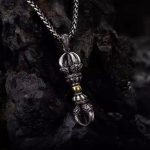 Buddha Stones Tibetan Dorje Vajra Design Wealth Necklace Pendant Necklaces & Pendants BS 2