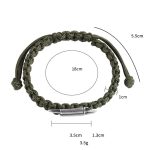 Buddha Stones 925 Sterling Silver Bullet Design Braided Rope Bracelet Bracelet BS 10