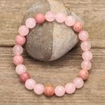 Buddha Stones 108 Mala Beads Pink Crystal Love Tassel Bracelet Mala Bracelet BS 5