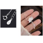 Buddha Stones 999 Sterling Silver Lotus Flower Pod Carved Enlightenment Necklace Pendant Necklaces & Pendants BS 6