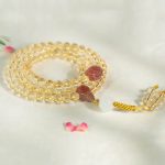 Buddha Stones 108 Mala Beads 925 Sterling Silver Natural Citrine Red Agate White Jade Prosperity Charm Bracelet Mala Bracelet BS 4
