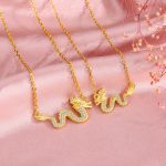 Buddha Stones 925 Sterling Silver Year Of The Dragon Auspicious Golden Dragon Luck Chain Necklace Pendant Necklaces & Pendants BS 2