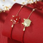 Buddha Stones 925 Sterling Silver Year of the Dragon Natural Hetian Jade Red Agate Cute Dragon Protection Success Bracelet Necklace Pendant Earrings Bracelet Necklaces & Pendants BS 3