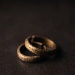 Buddha Stones Tibetan Vintage Texture Design Copper Luck Couple Ring Ring BS 1