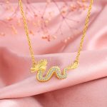 Buddha Stones 925 Sterling Silver Year Of The Dragon Auspicious Golden Dragon Luck Chain Necklace Pendant Necklaces & Pendants BS 7