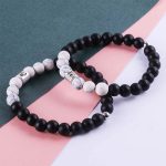 Buddha Stones 12 Constellations of the Zodiac Natural Frosted Stone White Turquoise Bead Fortune Bracelet Bracelet BS 1