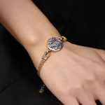 Buddha Stones Tibetan 925 Sterling Silver Zakiram Goddess of Wealth Blessing Protection Bracelet Bracelet BS 4