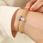 Buddha Stones 925 Sterling Silver Dragon Boat Festival Zongzi Pattern Luck Handmade Multicolored Rope Child Adult Bracelet Bracelet BS 6