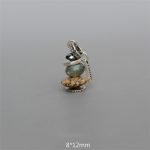 Buddha Stones Zen Cairn Labradorite Various Crystals Calm Pendant Necklace Necklaces & Pendants BS Hematite&Labradorite&Landscape Stone Pendant 8*12mm