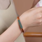 Buddha Stones Tibetan Leather Handmade Five Elements Luck Braid String Buckle Bracelet Bracelet BS 4