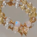 Buddha Stones Citrine Moonstone Butterfly Charm Prosperity Protection Bracelet Bracelet BS 3