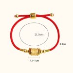 Buddha Stones 999 Sterling Silver Om Mani Padme Hum Luck Red String Bracelet Bracelet BS 9