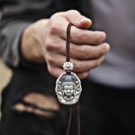 Buddha Stones Chinese Zodiac Natal Buddha Om Mani Padme Hum Lotus Compassion Necklace Pendant Necklaces & Pendants BS 1