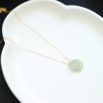 Buddha Stones 925 Sterling Silver Natural Double Peace Buckle Hetain Jade Luck Necklace Pendant Necklaces & Pendants BS 2